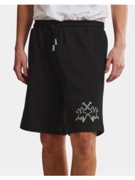 la martina βερμουδα man bermuda diagonal french te 3lmmcb003-09999 black