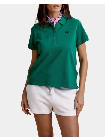 la martina μπλουζα πολο κμ woman polo s/s 30/1 cotton piq