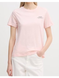 gant μπλουζα κμ reg graphic print ss t-shirt 3gw4201487-647 lightpink