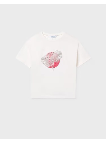 mayoral μπλουζα κοντομανικη σχεδιο 06005-090 ecru