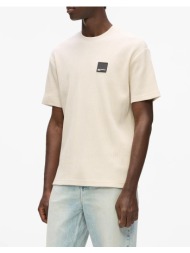 karl lagerfeld jeans klj reg ss waffle tee a1m17049-1ey cream