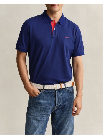 gant μπλουζα κμ reg contrast pique ss polo 3g2062026-432