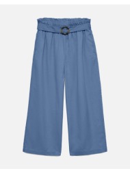 vero moda vmbree hr tencel belt culotte pants 10341670-medium blue denim blue
