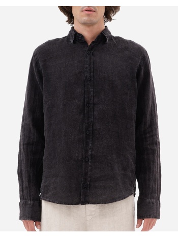 dirty laundry classic linen shirt dlms000134-vintage black