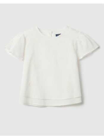 ovs shirt w/flower embro 2574703-star white offwhite