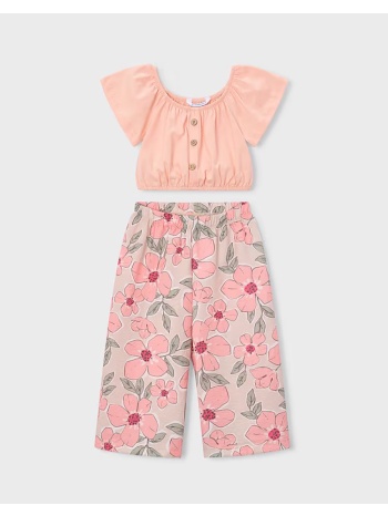 mayoral σετ παντελονι μακρυ σταμπωτο 03597-071 coral