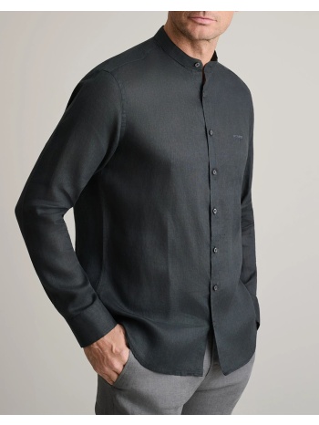 navy&green πουκαμισο mao, comfort fit