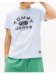 tommy jeans tjm reg tj gym ss tee ext dm0dm22551-c3q lightblue