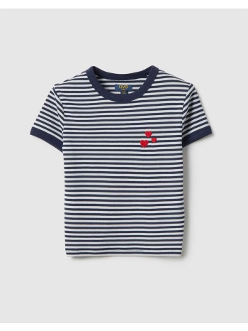 ovs t-shirt s/s stripes 2552330-white blue