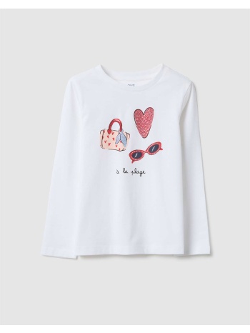 ovs tsh ls 4-5 col strass 2551474-bright white offwhite