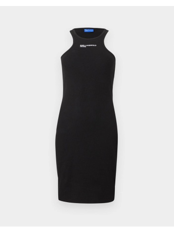 karl lagerfeld jeans klj ribbed logo dress b2w13046-999