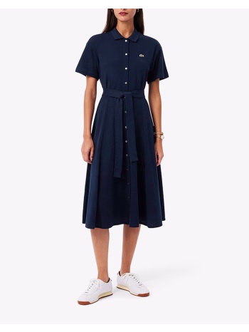 lacoste φορεμα κμ dress ss 3ef9621-166 navyblue