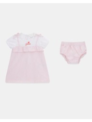 guess set mixed fabric ss dress+pant φορεμα παιδικο girl a6gk00k6yw0-g011 white