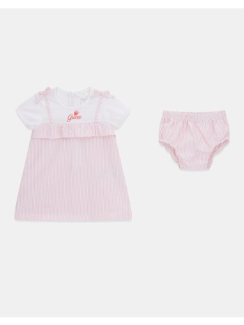 guess set mixed fabric ss dress+pant φορεμα παιδικο girl