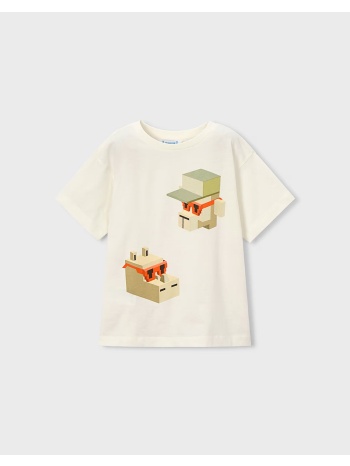 mayoral μπλουζα κοντομαν mix and match 03078-072 cream