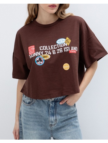 toi&moi μπλουζα 80-6789-126-330 brown