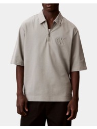 calvin klein ss supima chest emb polo lv04lb276g-pez lightgray