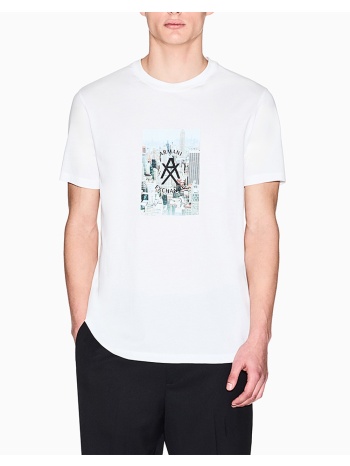 armani exchange t-shirt xm002214af10356-u0009 offwhite