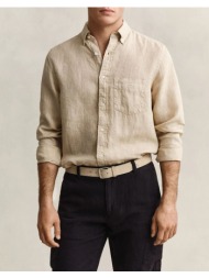 gant υποκαμισο μμ reg gmnt dyed linen shirt 3g3240120-200 sandybrown