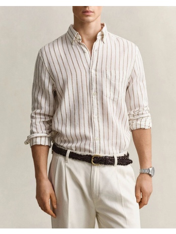 gant υποκαμισο μμ reg linen viscose stripe shirt