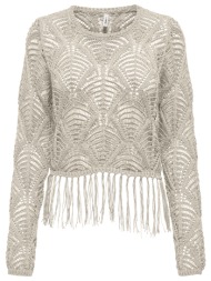 only onlleonie ls structur fring oneck cc knt 15362968-birch cream