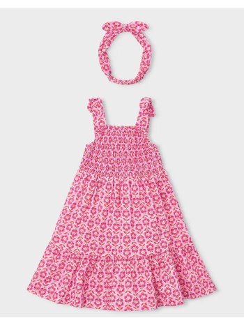 mayoral φορεμα σταμπωτο κορδελα 03942-055 pink