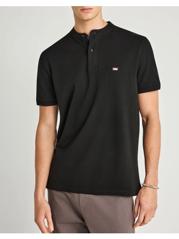 funky buddha polo shirts fbm013-003-11-black black