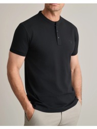 navy&green μπλουζα λαιμοκοψη με κουμπια 24ts.005/yl/pb-black black