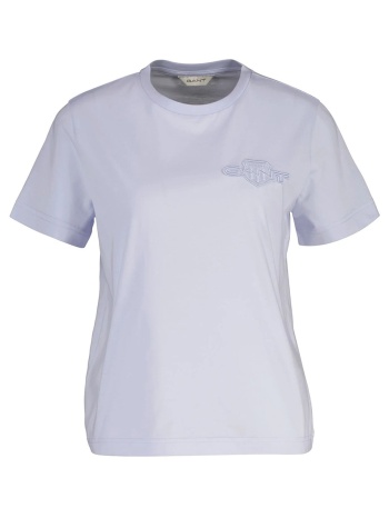 gant μπλουζα κμ reg tonal shield ss t-shirt 3gw4202589-455