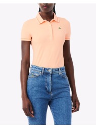 lacoste μπλουζα πολο κμ polo ss 3df5284-3xi coral