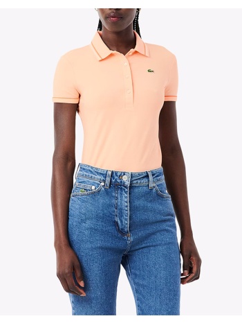 lacoste μπλουζα πολο κμ polo ss 3df5284-3xi coral