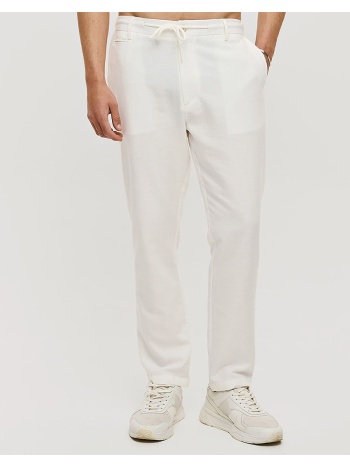 brokers ανδρικο παντελονι βαμβακερο 26014108487-1 white
