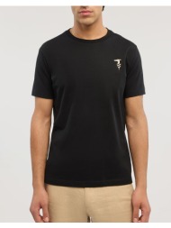 trussardi regular fit chromed greyhound t-shirt mts14j02-033 black