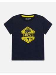 guess ss t-shirt μπλουζα παιδικο boy n6ri18k8hm4-g7v2 darkblue