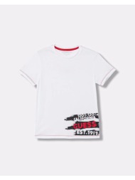 guess kids ss t-shirt μπλουζα παιδικο boy n6ri02k8hm4-g011 white