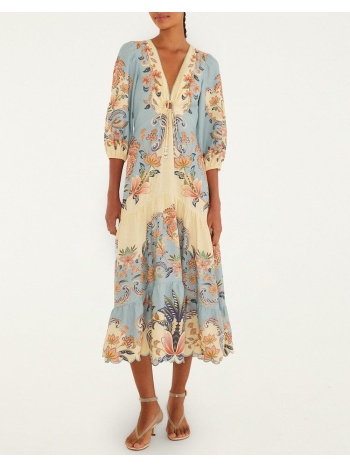 farm rio boho beauty butter maxi dress-boho beauty butter