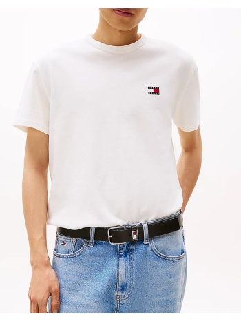 tommy jeans tjm reg badge tee ext dm0dm20322-ybl offwhite