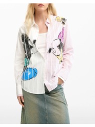 desigual cam_lovit disney πουκαμισο γυναικειο 26swcw19-1000 white
