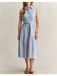 gant φορεμα stripe ctn sleeveless dress 3gw4503502-424 lightblue