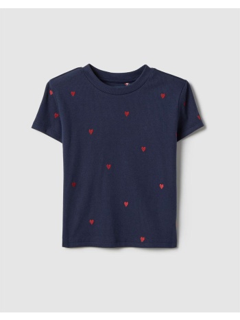 ovs t-shirt s/s rib w/embros 2552325-mood indigo blue