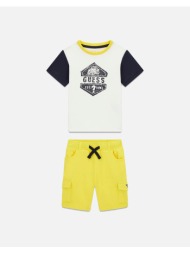 guess set ss t-shirt + cargo shorts σετ παιδικο boy n6rg05k8hm4-fm0p mixed