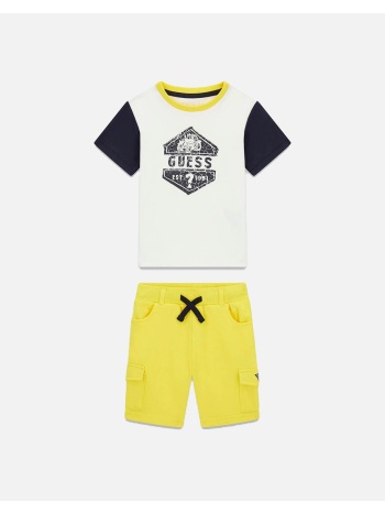 guess set ss t-shirt + cargo shorts σετ παιδικο boy