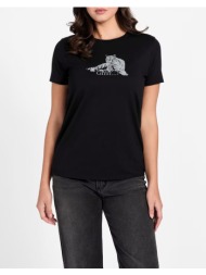 guess ss grrrr r5 tee μπλουζα γυναικειο w6ri48k49a1-jblk black