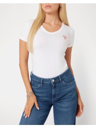 guess ss vn mini triangle tee μπλουζα γυναικειο w2yi45j1314-g011 white