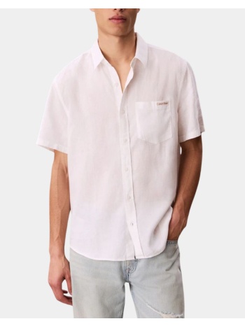 calvin klein jeans ss solid causal linen classic sh