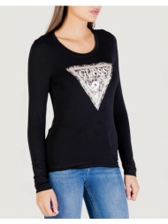 guess ls cn leo triangle tee μπλουζα γυναικειο w6ri33j1314-jblk black