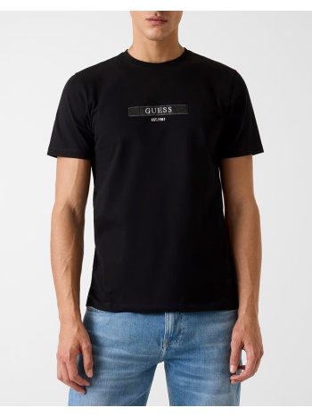 guess ss cn logo box tee μπλουζα ανδρικο m6ri17j1314-jblk