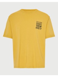funky buddha fbm013-049-04 - ανδρική μπλούζα κοντό μανίκι και τύπωμα fbm013-049-04-oil yellow yellow