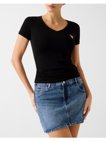 guess ss vn mini triangle tee μπλουζα γυναικειο