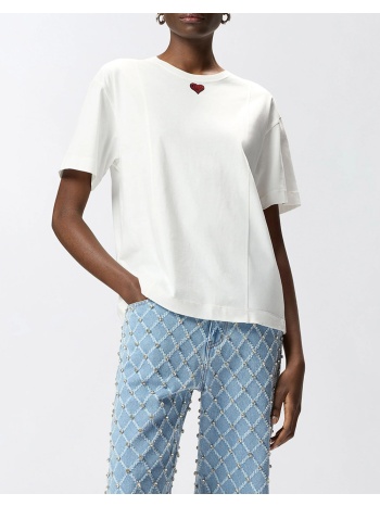 pinko tortino t-shirt jersey di coto 105665a326-z05 white